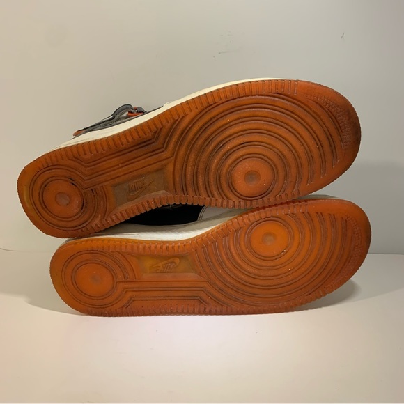 🔥 Y2K 2007 NIKE AIR FORCE 1 MID 07 ORANGE BLAZE MENS BASKETBALL SNEAKERS 🔥 - Picture 5 of 8